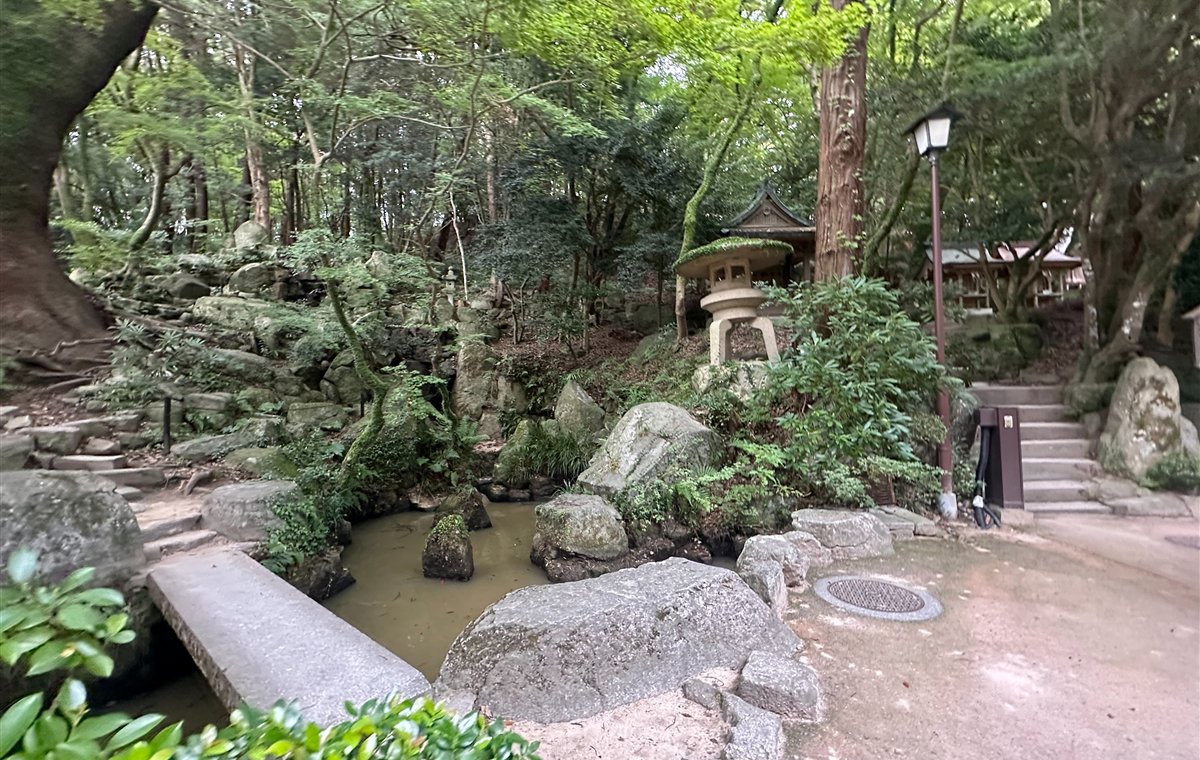 Visitors walking through Dazaifu Tenmangu Shrine in Fukuoka